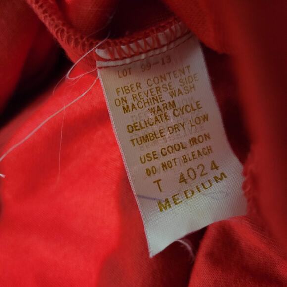 Vintage Bill Tice Robe Red Velour Housecoat Velvet Loungewear Caftan Size Medium - Picture 14 of 16